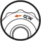 Регулировки против часовой стрелке (CCW)